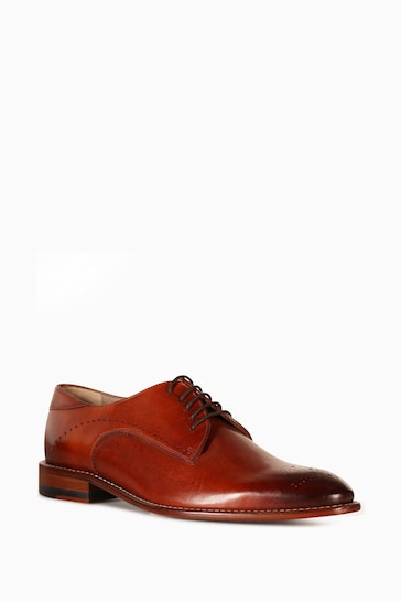 Oliver Sweeney Tan Brown Harwoth Leather Brogue Derby Shoes