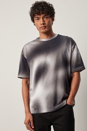 Monochrome Spray Dip Dye T-Shirt - Image 1 of 7