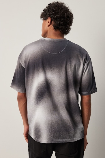 Monochrome Spray Dip Dye T-Shirt