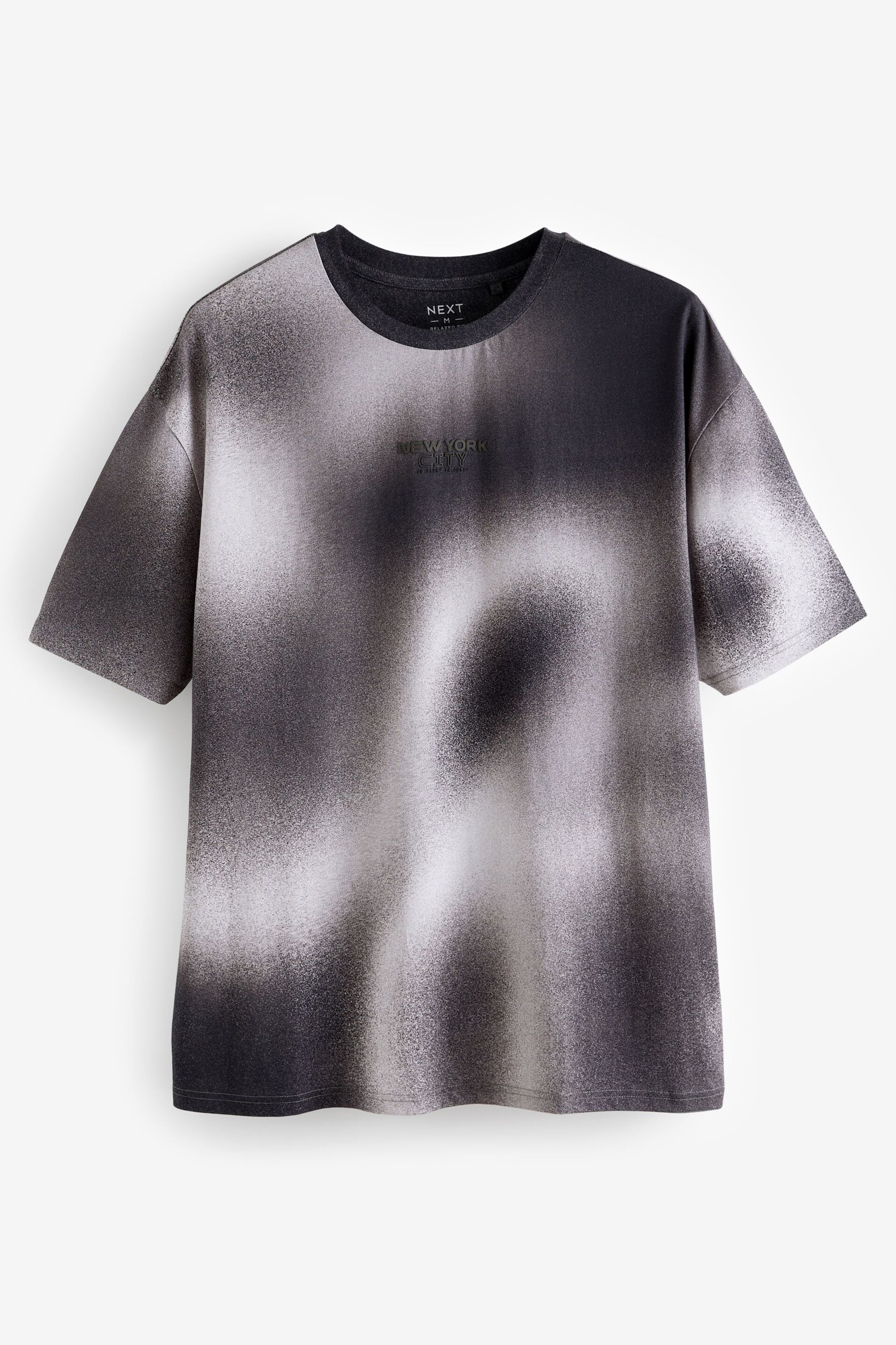 Monochrome Spray Dip Dye T-Shirt - Image 5 of 7