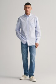 GANT Light Blue Regular Fit Poplin Shirt - Image 3 of 5