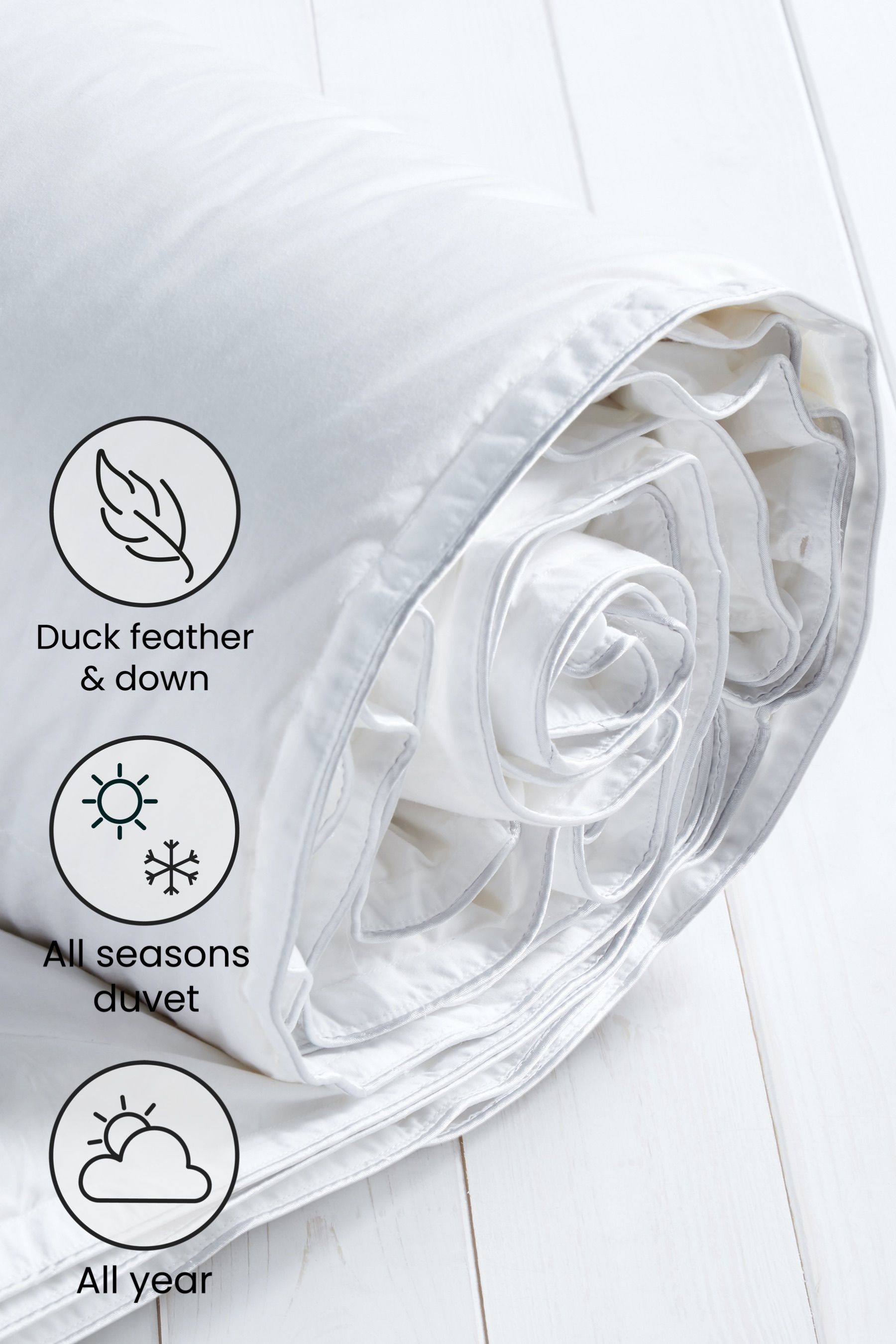 Duck feather and outlet down all seasons duvet