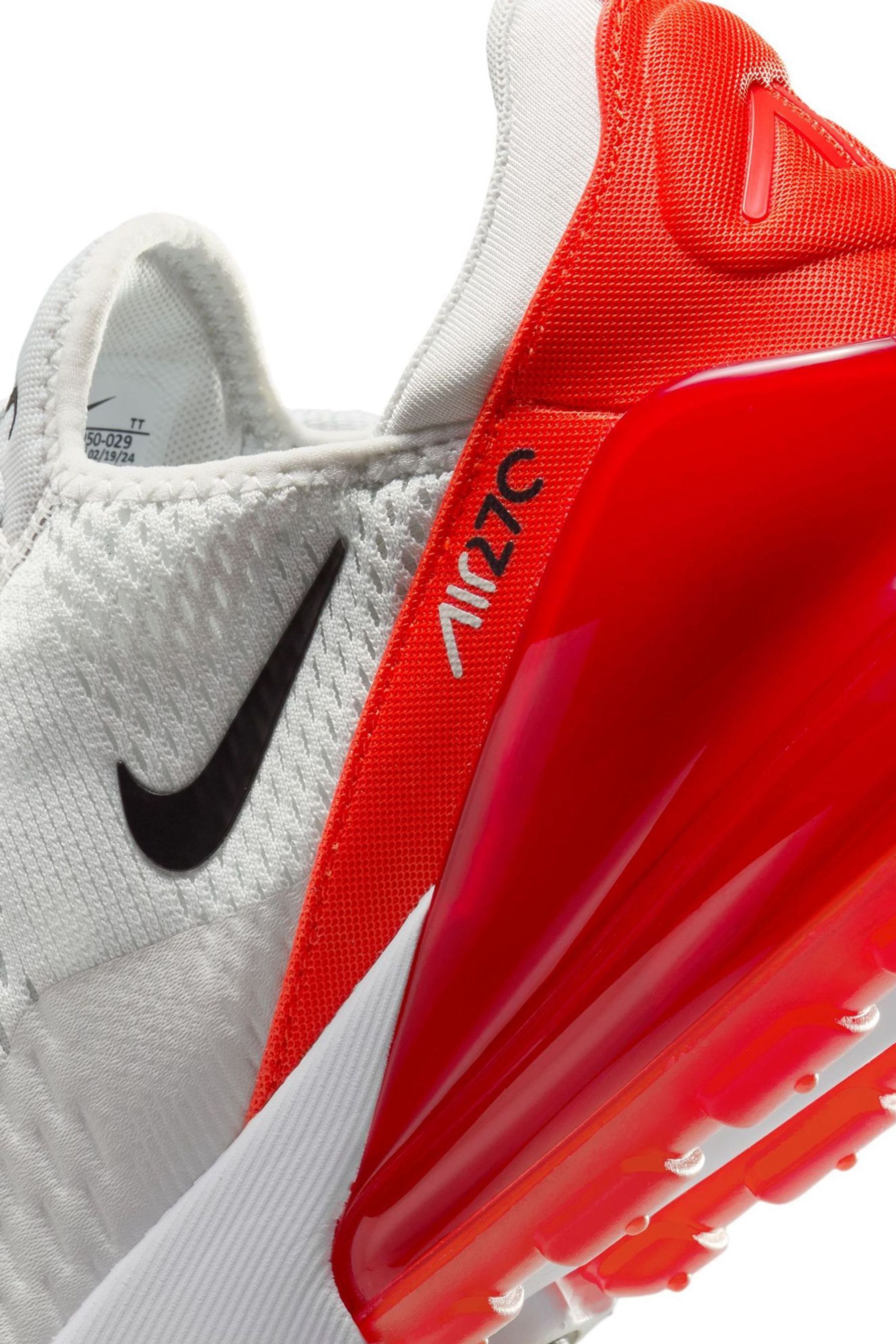 Nike air max 270 men's white and red top