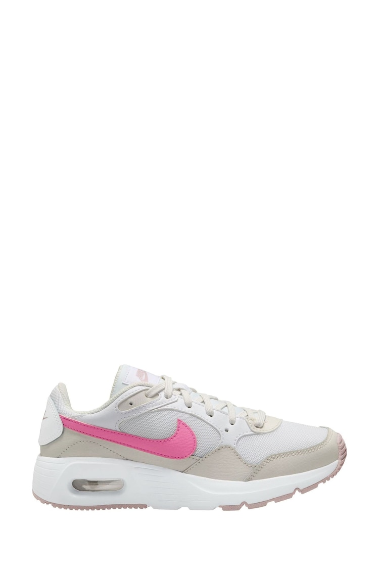 Nike White/Pink Youth Air Max SC Trainers - Image 1 of 4