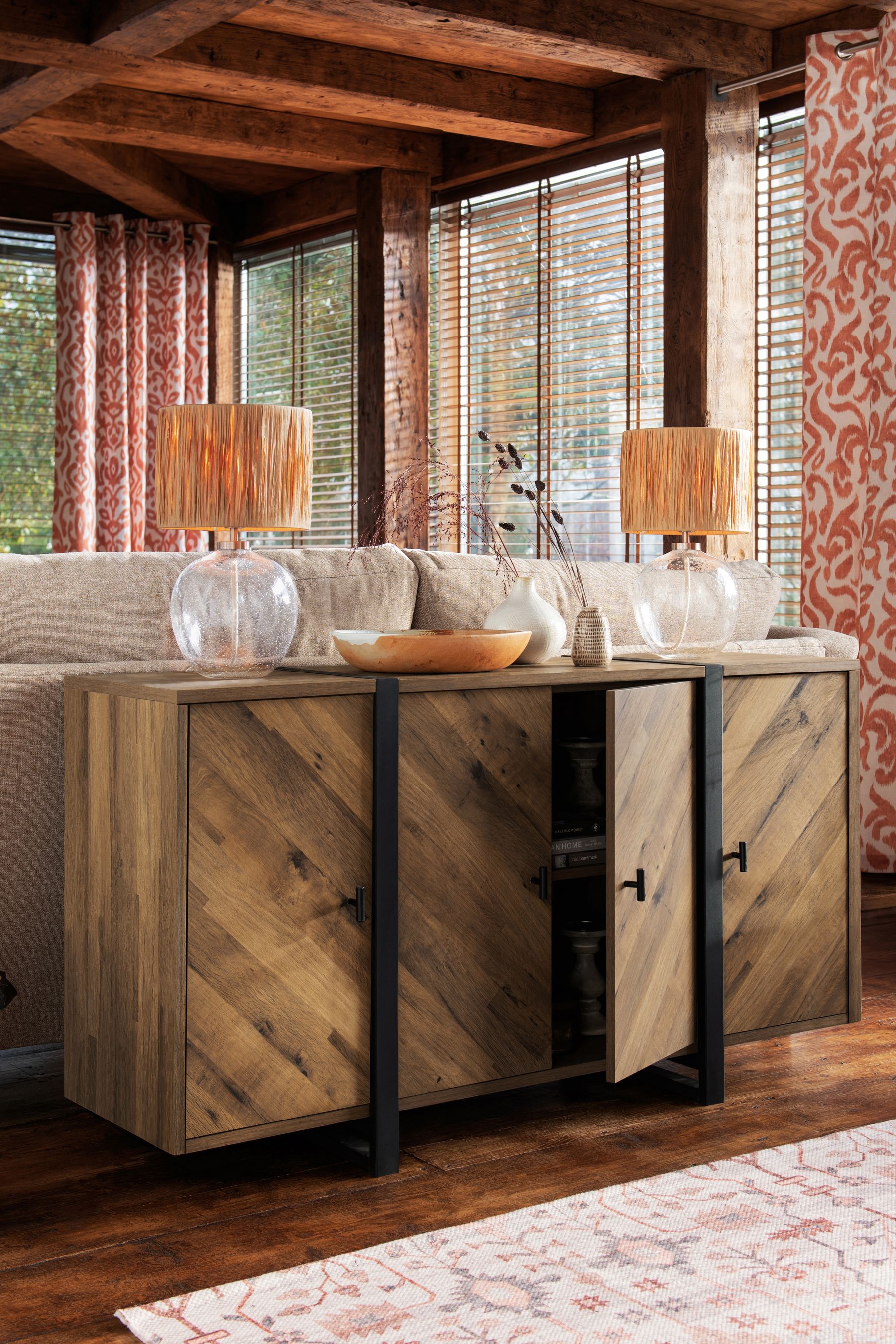 Chevron credenza best sale