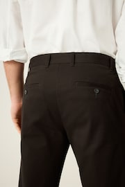 Brown Straight Fit Stretch Printed Soft Touch Chino Trousers - Image 5 of 9