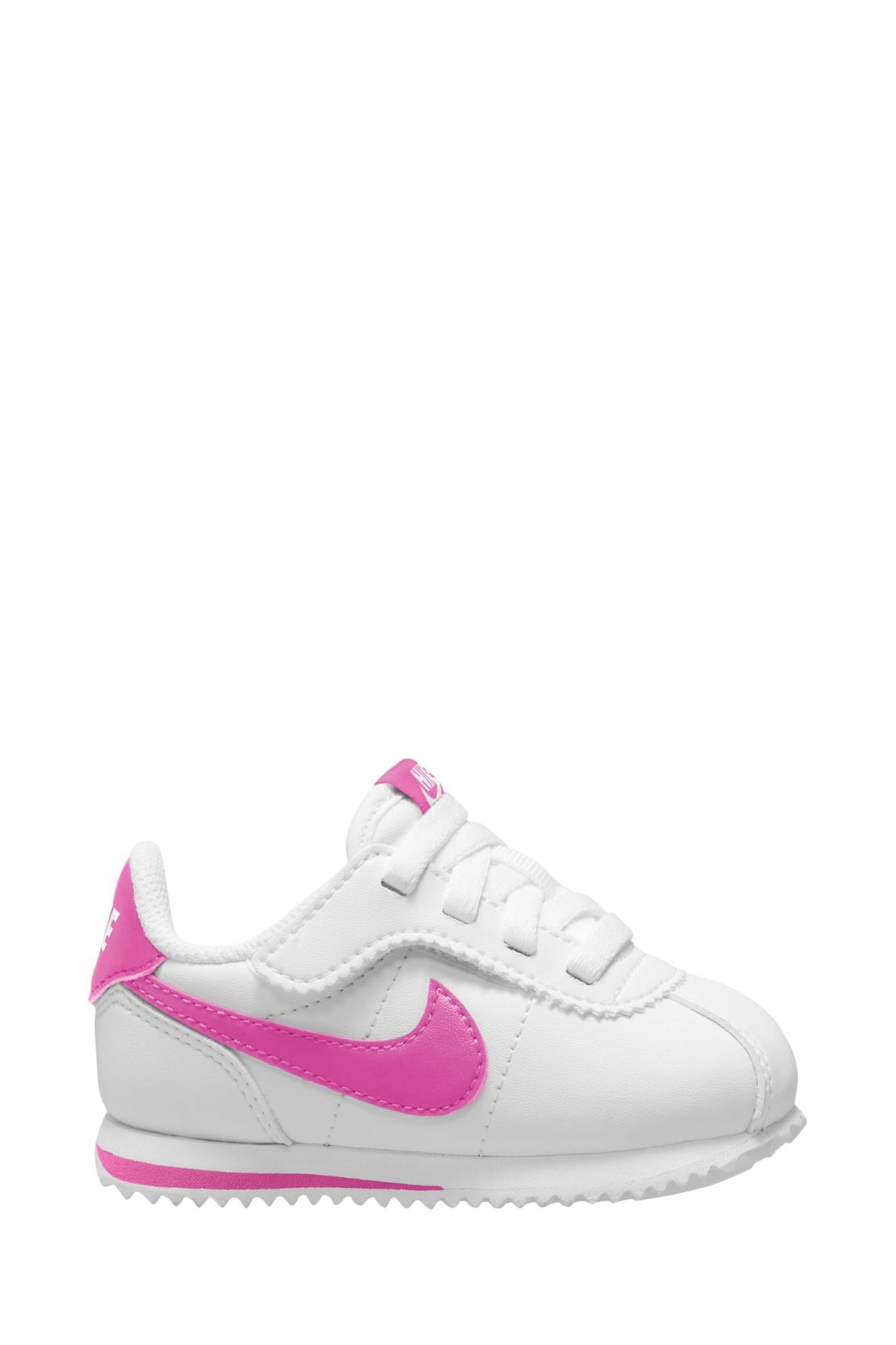 Buy Nike White Pink Infant Cortez EasyOn Trainers from the Next UK online shop