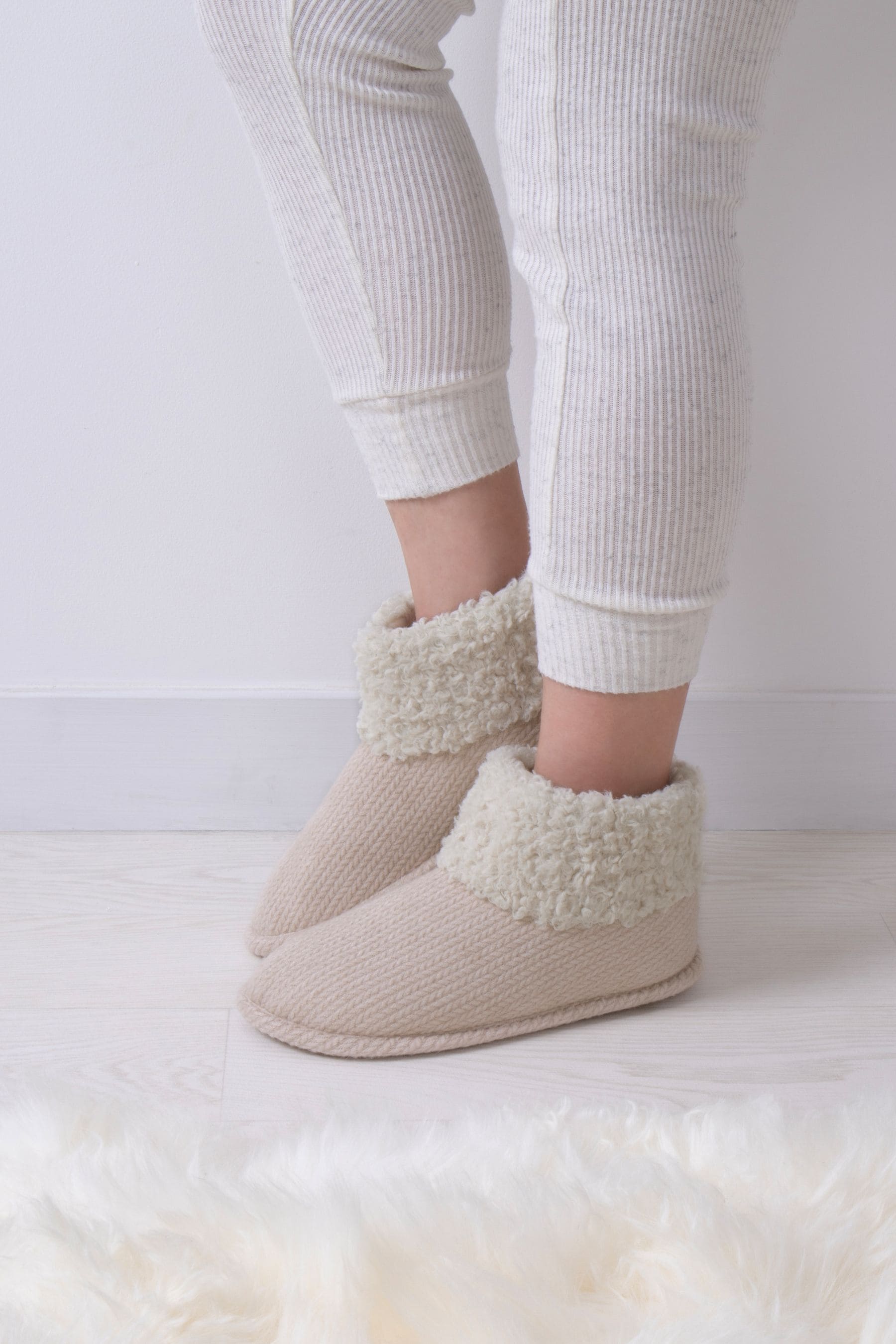 White company slipper boots cheap