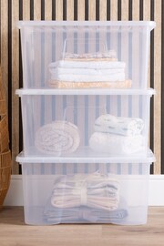 Wham Set of 3 Clear Crystal 60L Storage Boxes and Lids - Image 2 of 6