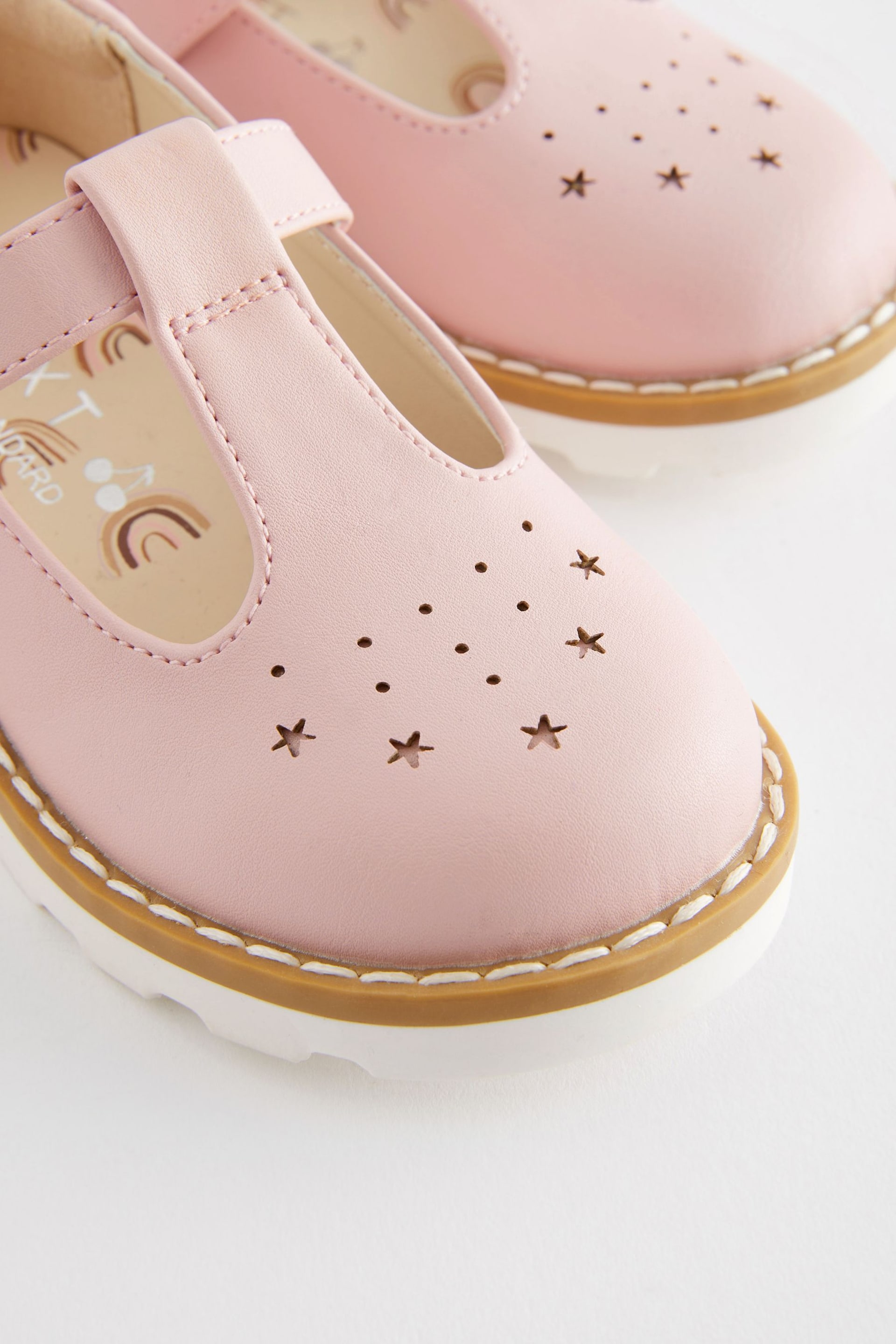 Pink Wide Fit (G) T-Bar Shoes - Image 4 of 5