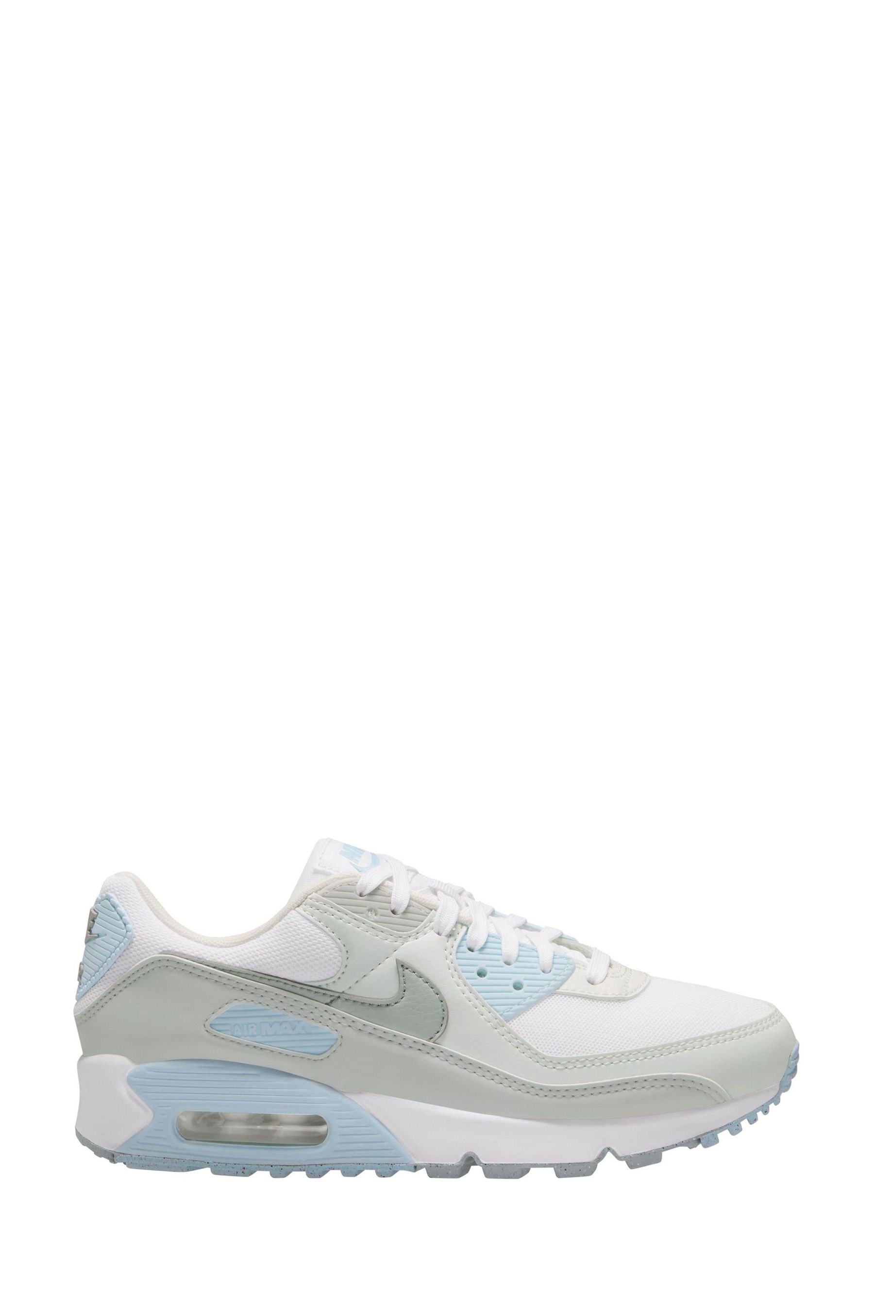 Nike Grey Blue Air Max 90 Trainers
