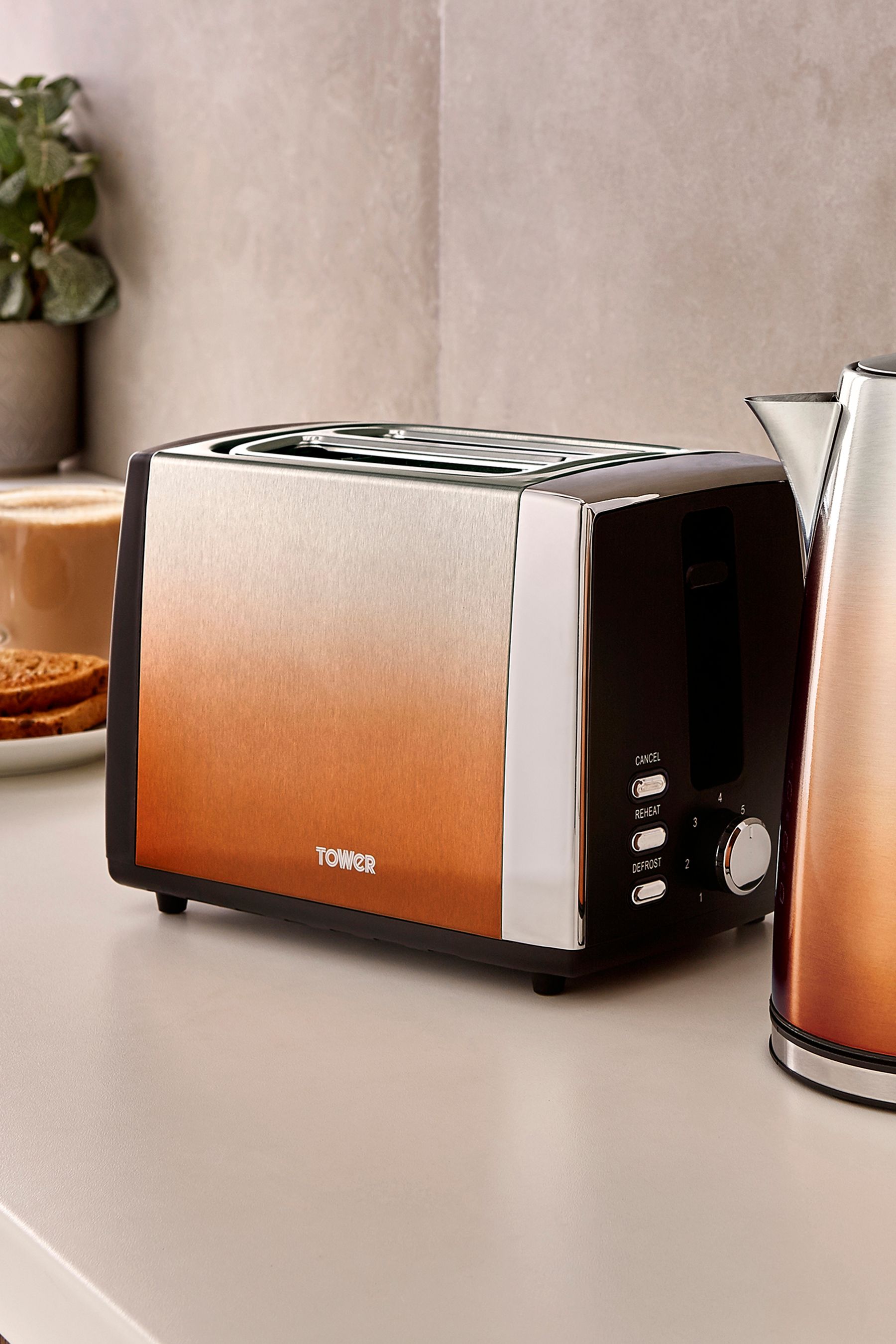 Copper kettle and toaster next top