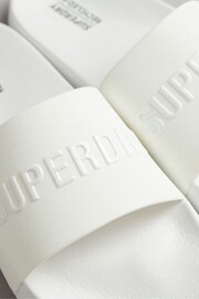 Superdry White Code Logo Pool Sliders - Image 4 of 4