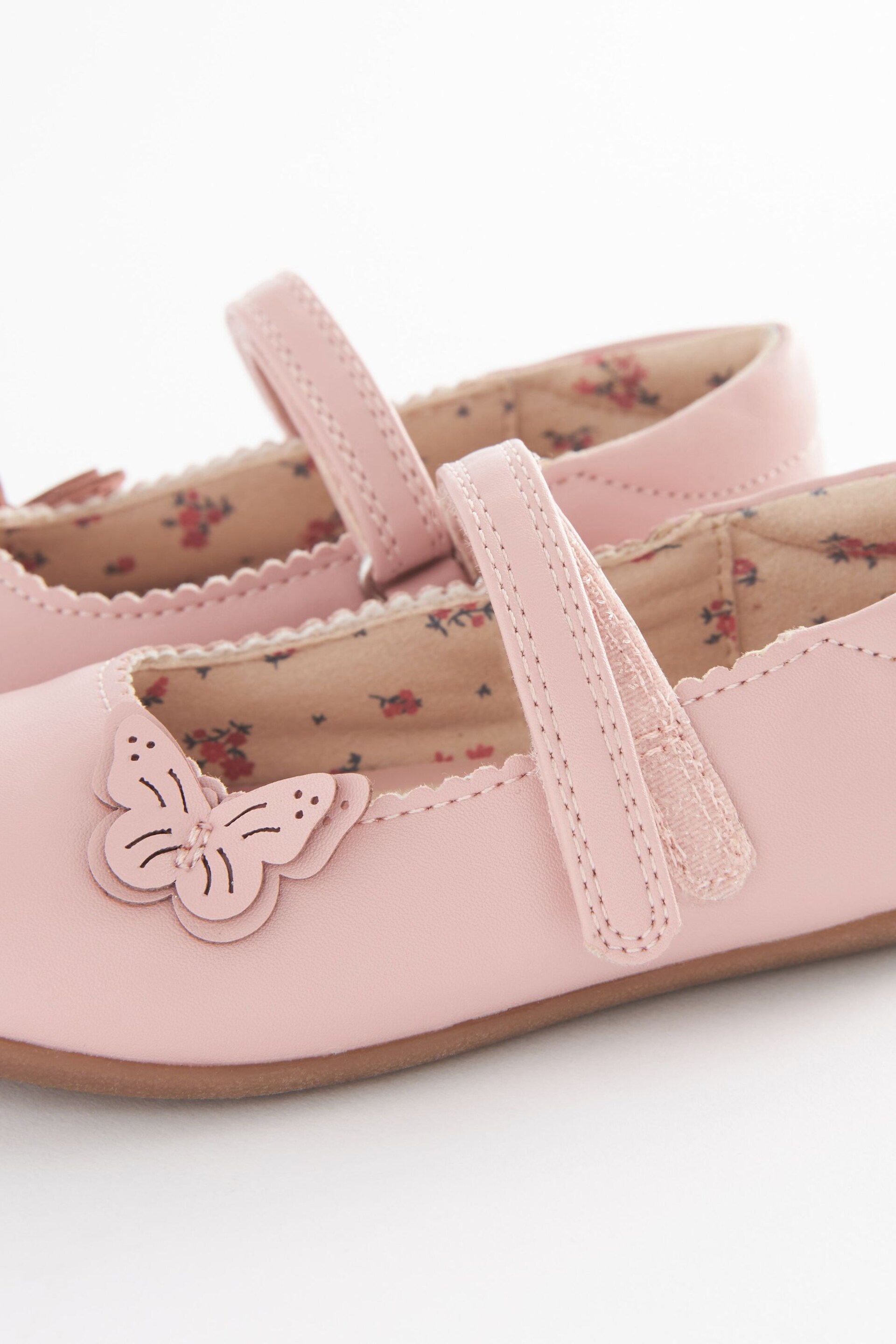 Pink Wide Fit (G) Butterfly Mary Jane Shoes - Image 3 of 6