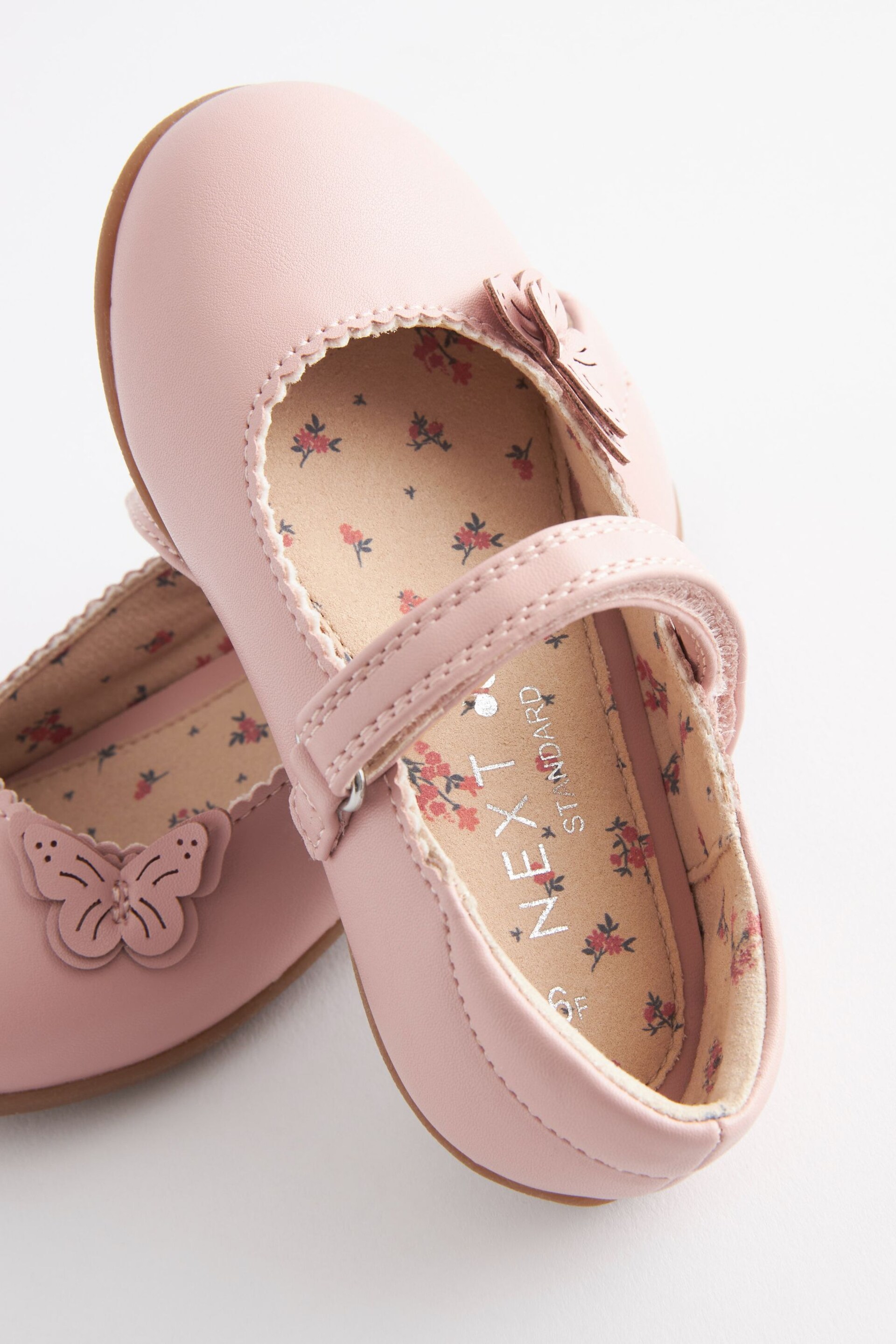 Pink Wide Fit (G) Butterfly Mary Jane Shoes - Image 6 of 6