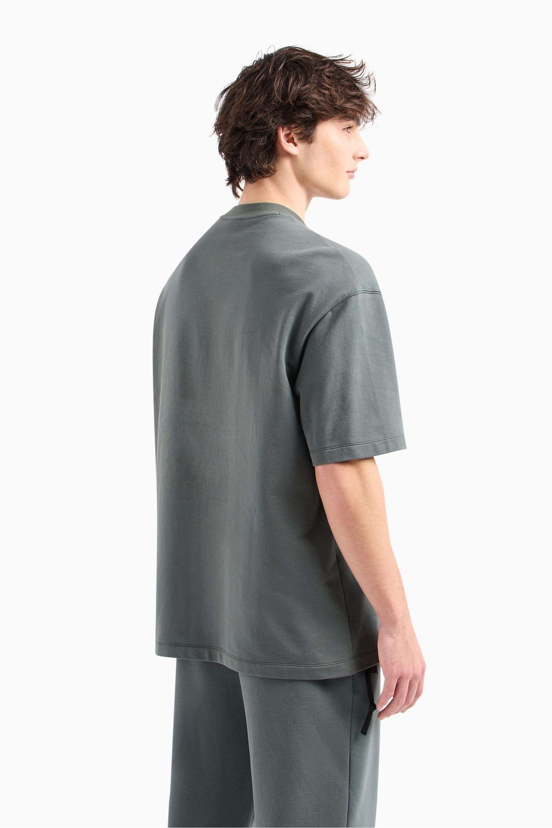 Armani Exchange Oversize Grey Utility Pocket T-Shirt - Image 2 of 5