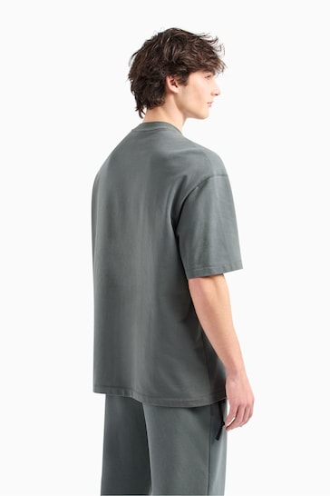 Armani Exchange Oversize Grey Utility Pocket T-Shirt