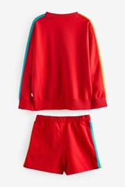 Little Bird by Jools Oliver Red Rainbow Sweat Top and Short Set - Image 13 of 14