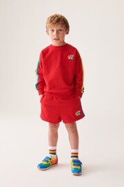 Little Bird by Jools Oliver Red Rainbow Sweat Top and Short Set - Image 3 of 14