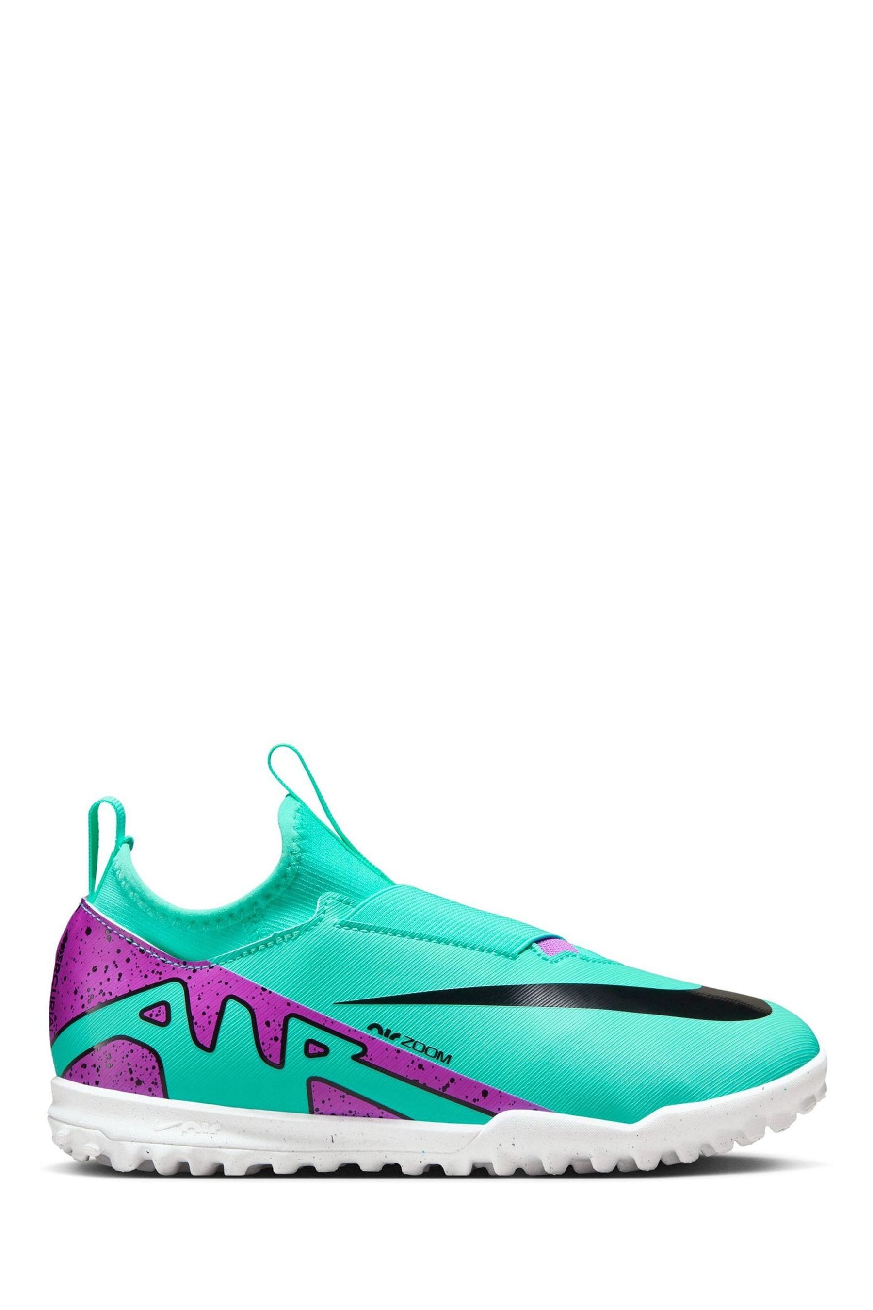 Nike Green Kids Zoom Mercurial Vapor 15 Turf Football Boots