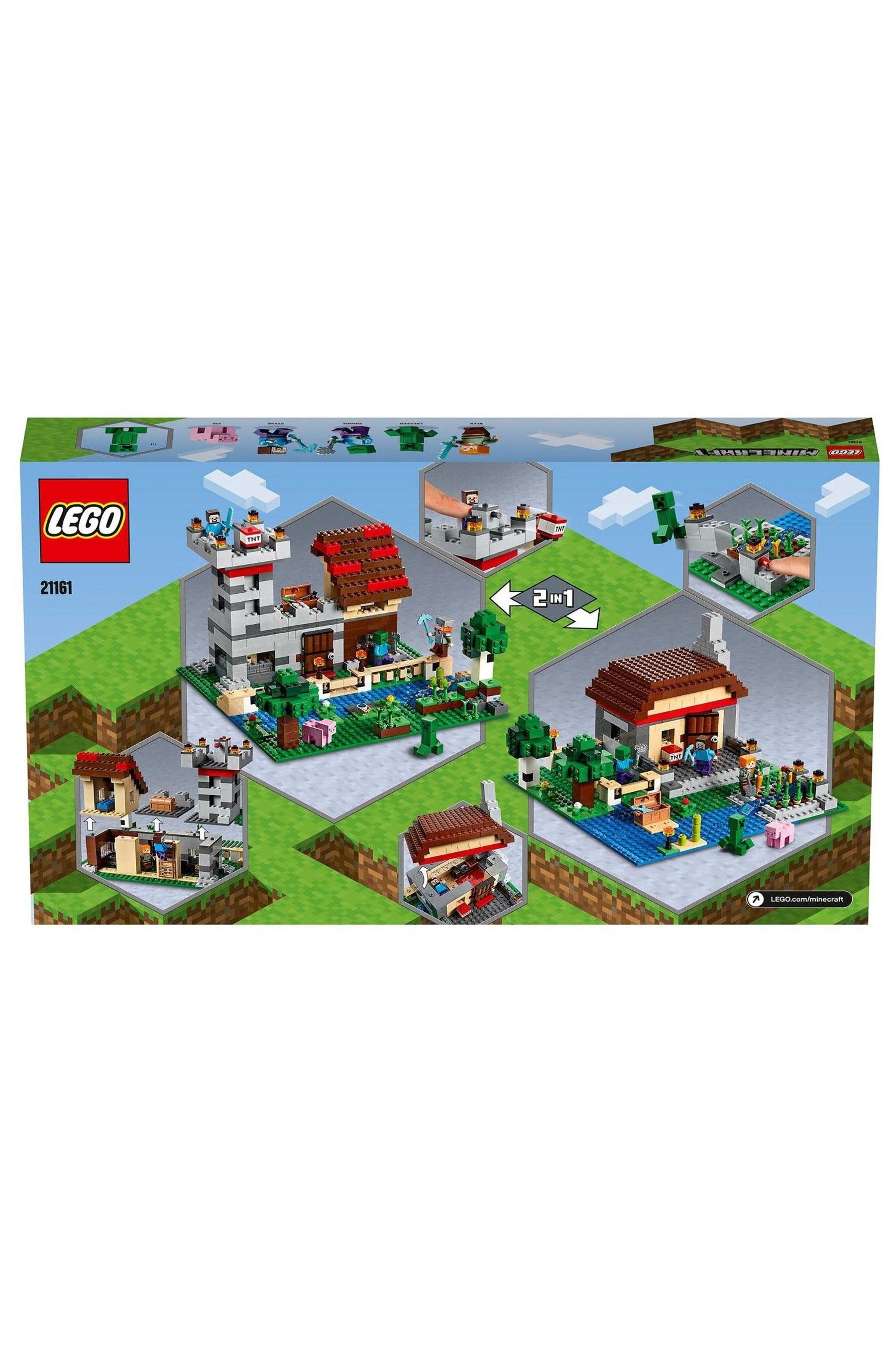 Buy LEGO Minecraft The Crafting Box 3.0 Fortress Farm Set 21161 from Next Luxembourg