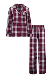 Pour Moi Purple Multi Cosy Check Brushed 100% Cotton Pyjamas Gift Set - Image 4 of 5