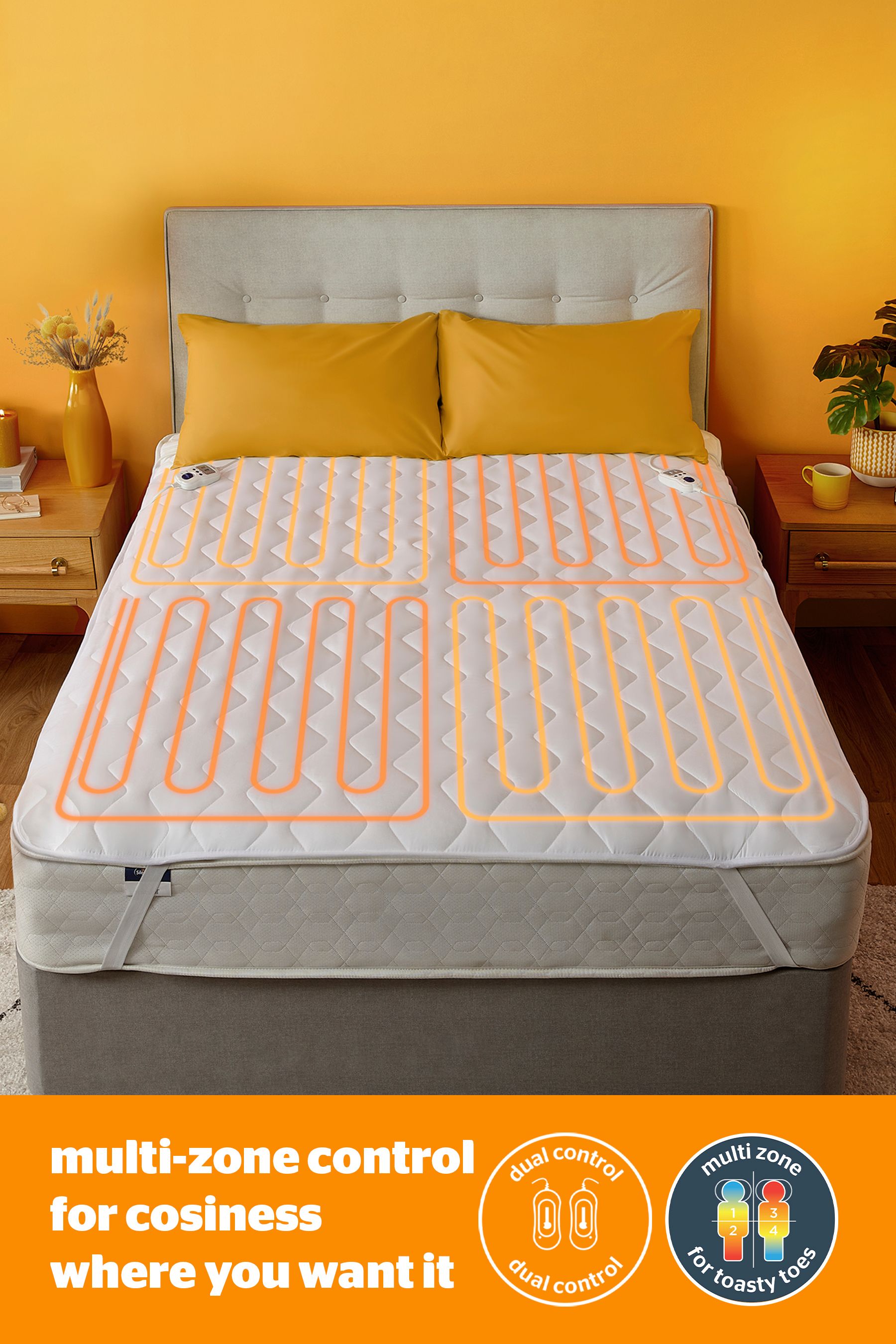 Buy Silentnight White Multi Zone Heated And Quilted Mattress Topper Electric Blanket from the Next UK online shop