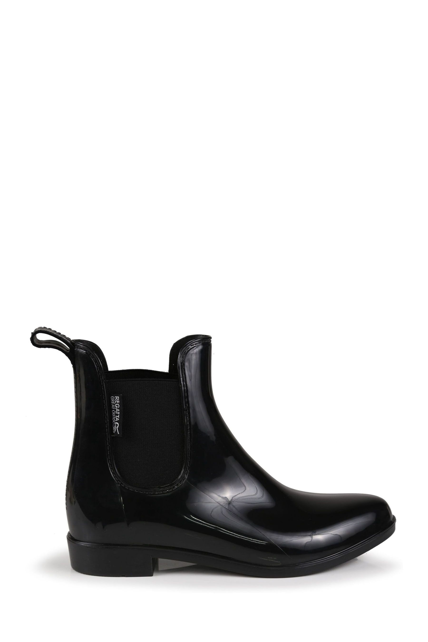 Black patent ankle wellies store