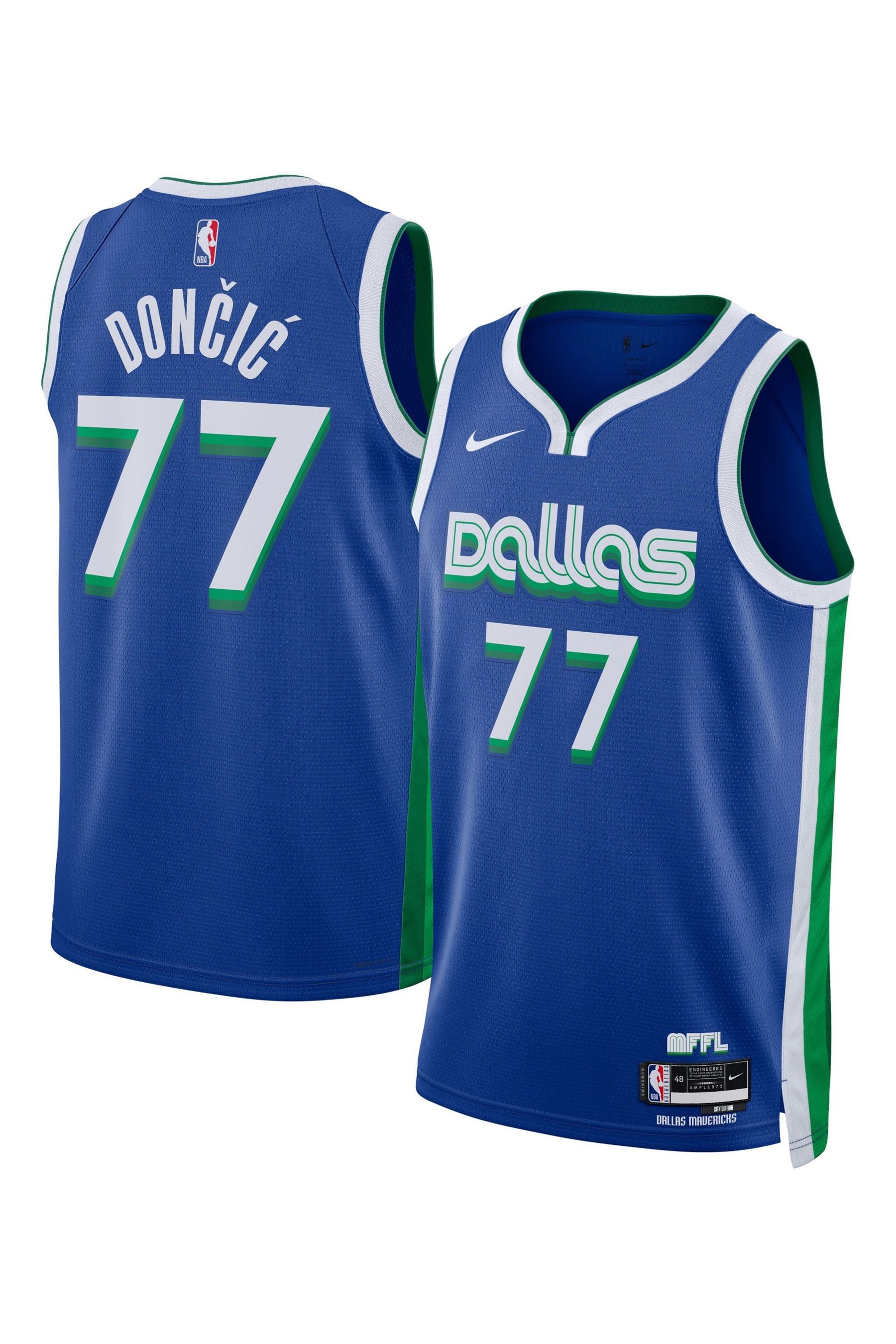 Buy Nike Blue Dallas Mavericks City Edition Swingman Jersey 22 Luka Doncic Unisex from the Next UK online shop