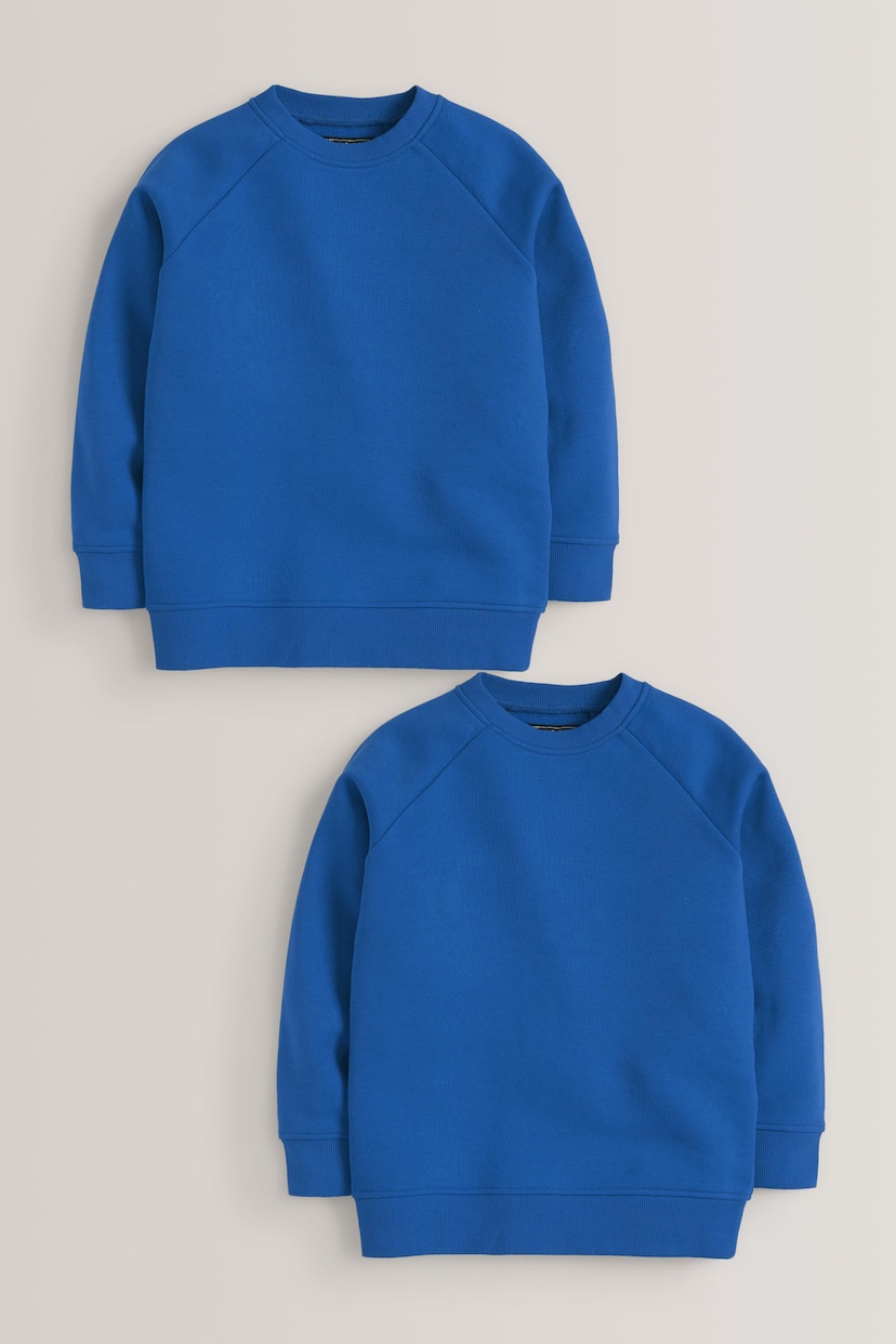 Blue 2 Pack Crew Neck School Sweater (3-16yrs) - Image 1 of 4