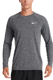 Nike Grey Nike Long Sleeve Hydroguard Rash Vest - Image 1 of 5