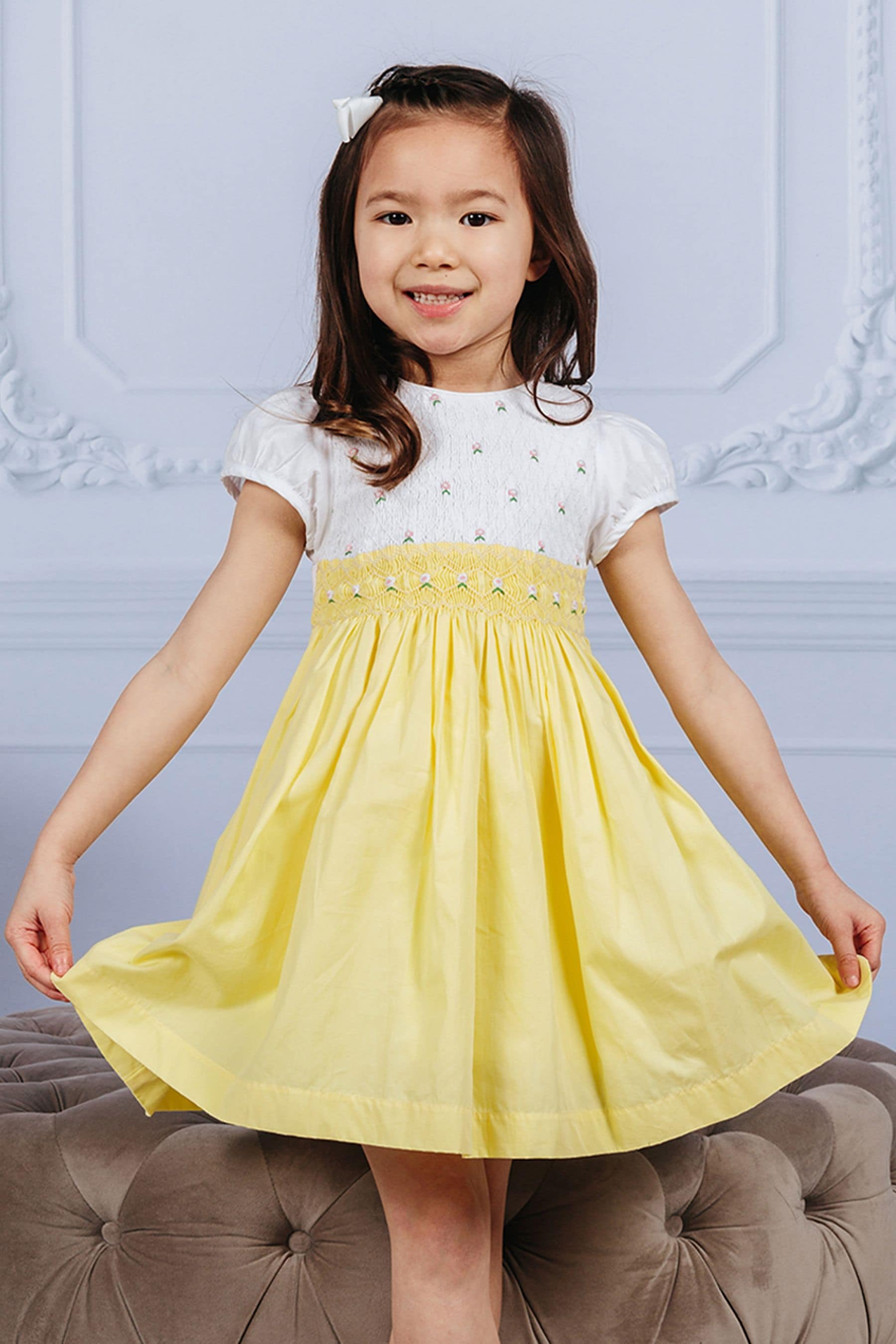 Little girls yellow dress store