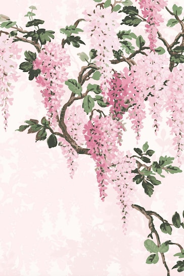 Woodchip & Magnolia Pink Wisteria Sample Wallpaper
