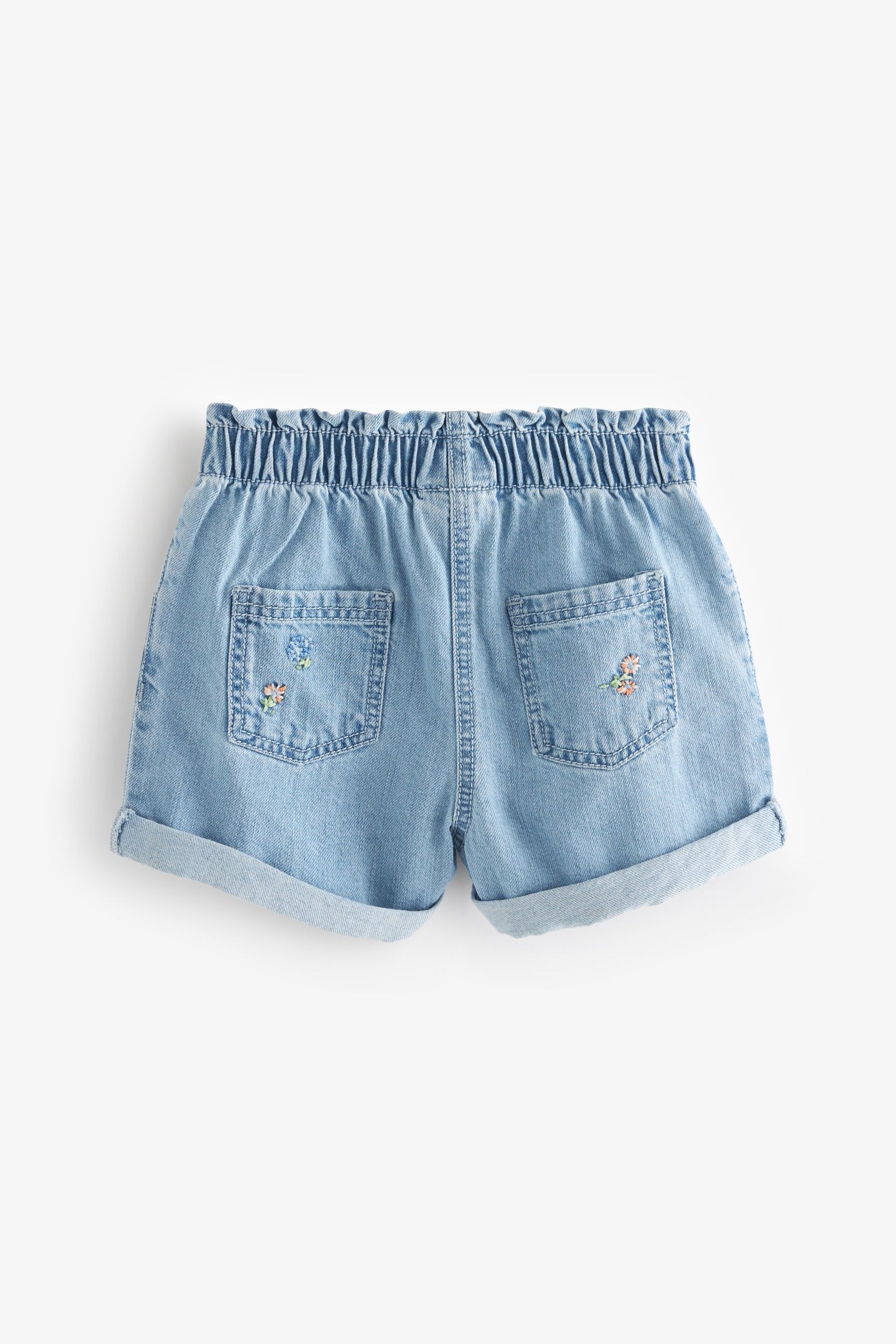 Denim Floral Embroidered Shorts (3mths-7yrs) - Image 6 of 7