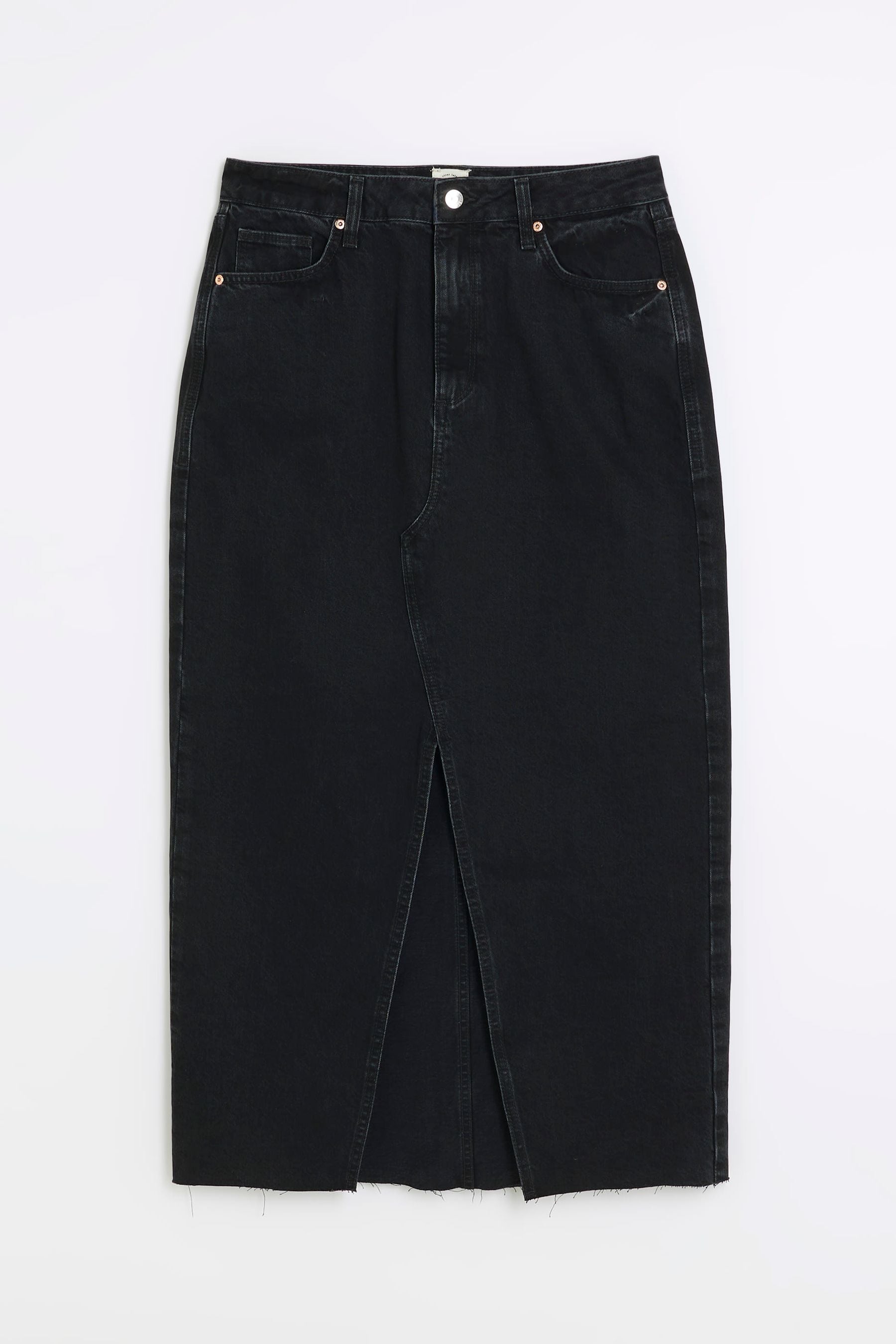 River island top black denim skirt