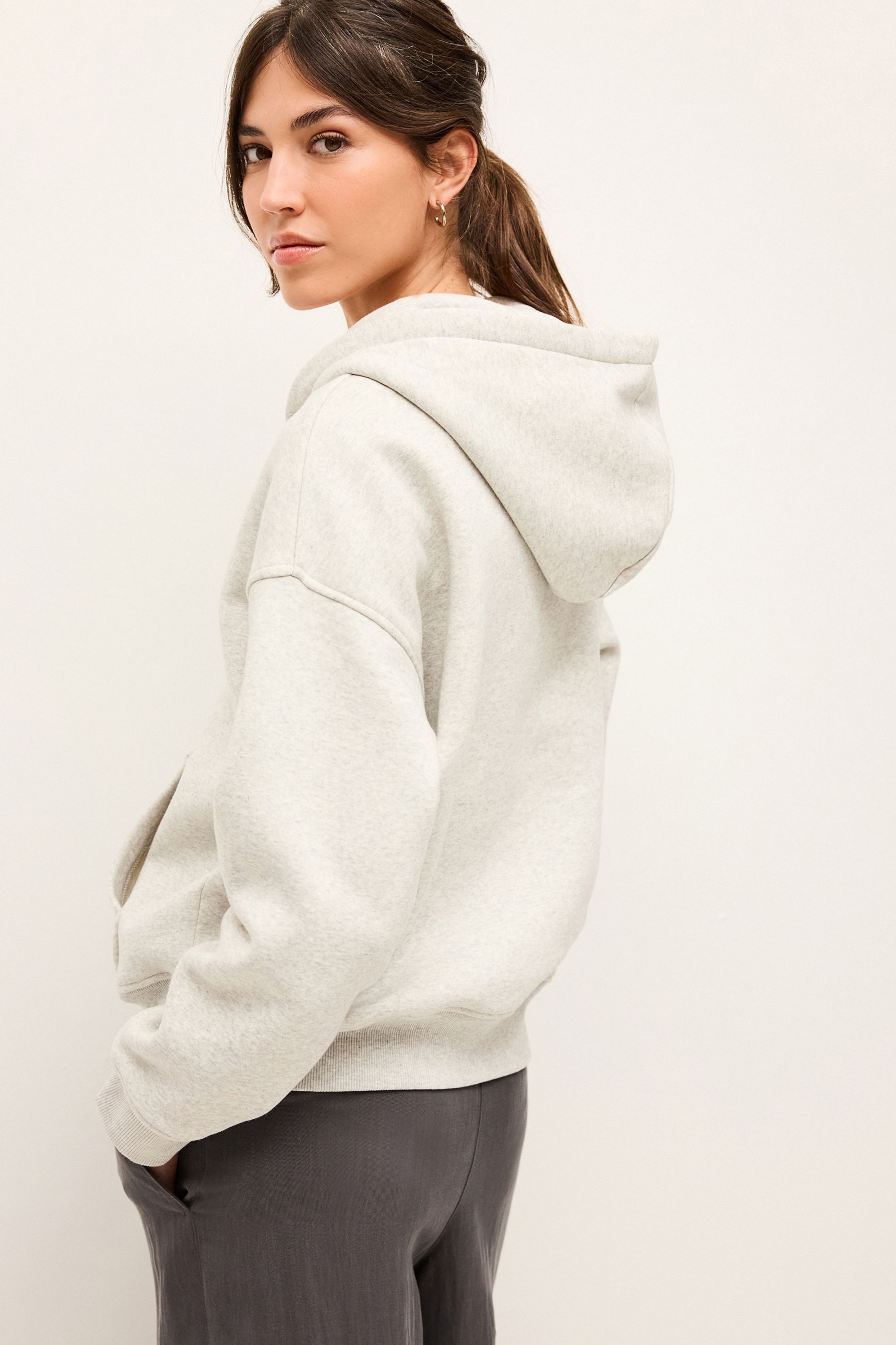 Long shop grey hoodie