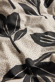 Natural/Black Floral Geometric Cotton Rich Reversible Duvet Cover and Pillowcase Set - Image 5 of 6