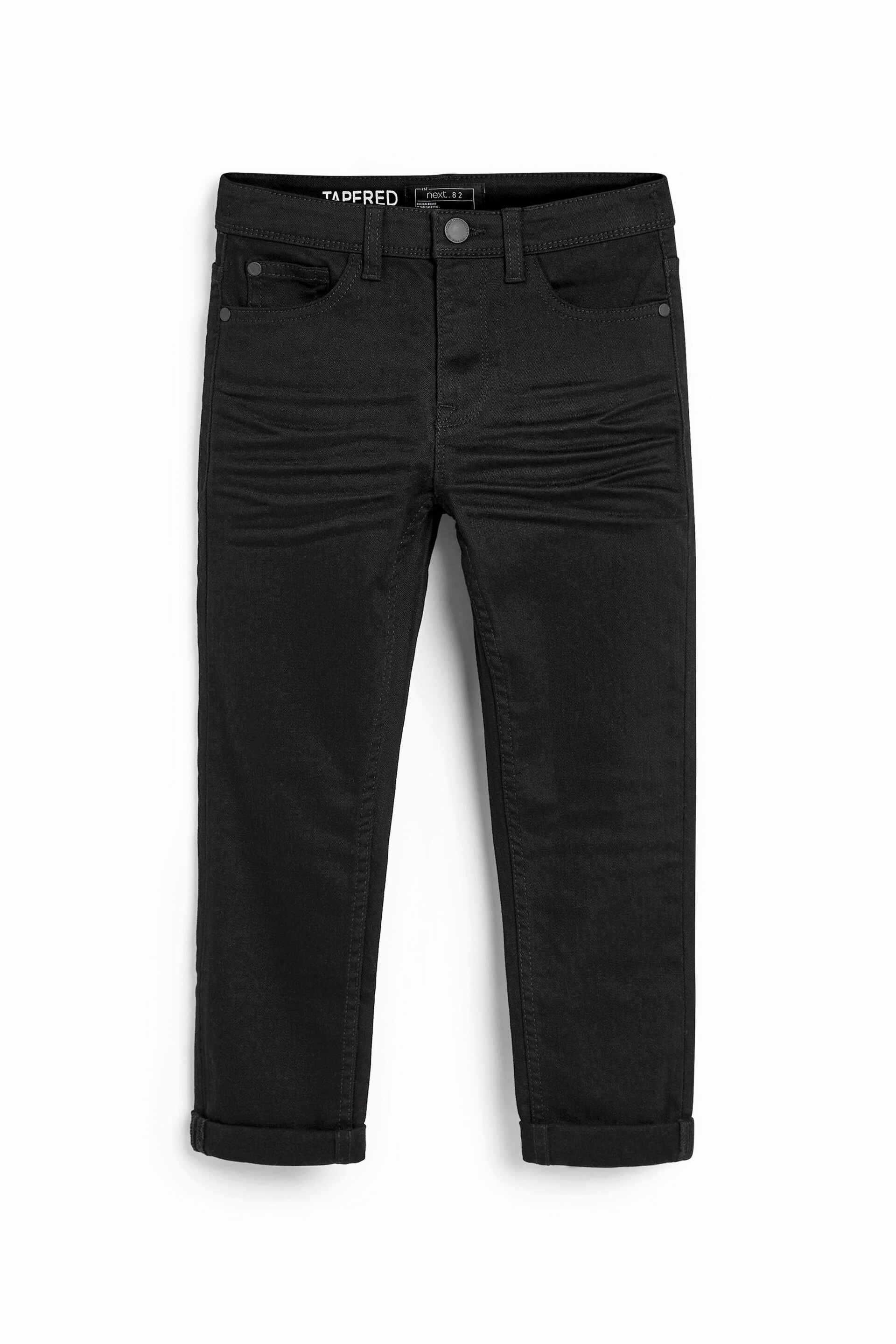 Black Tapered Fit Cotton Rich Stretch Jeans (3-17yrs) - Image 1 of 3