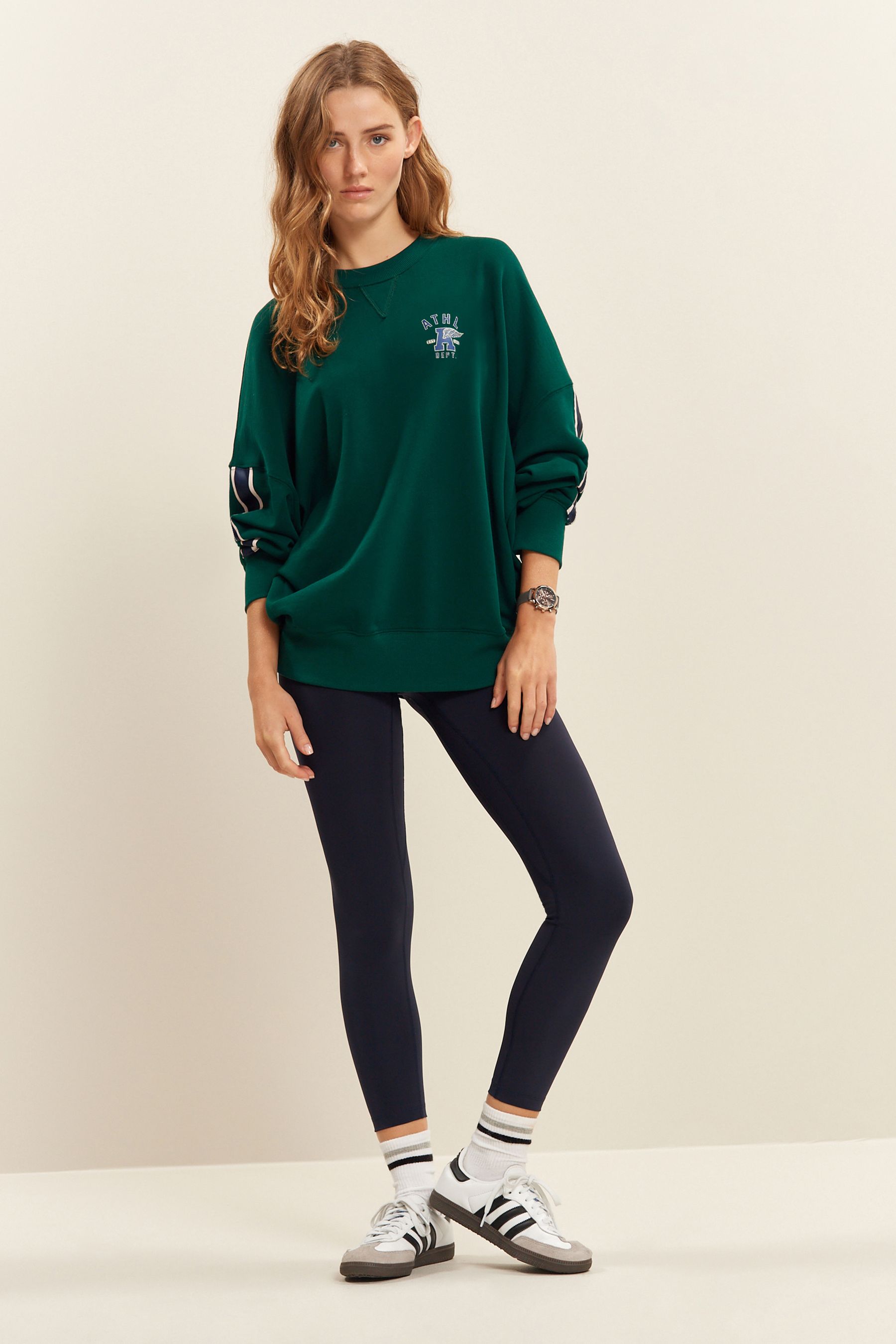 Side stripe shop sweatshirt