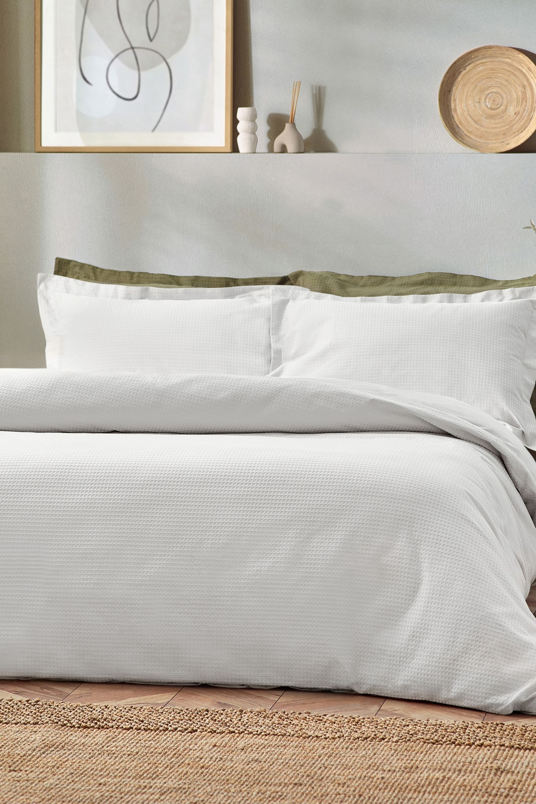Buy Yard White Waffle Textured 100 Cotton Duvet Cover Set from the Next UK online shop
