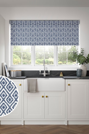 Blue Diamond Geo Made to Measure Roller Blind