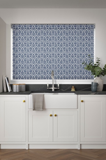 Blue Diamond Geo Made to Measure Roller Blind