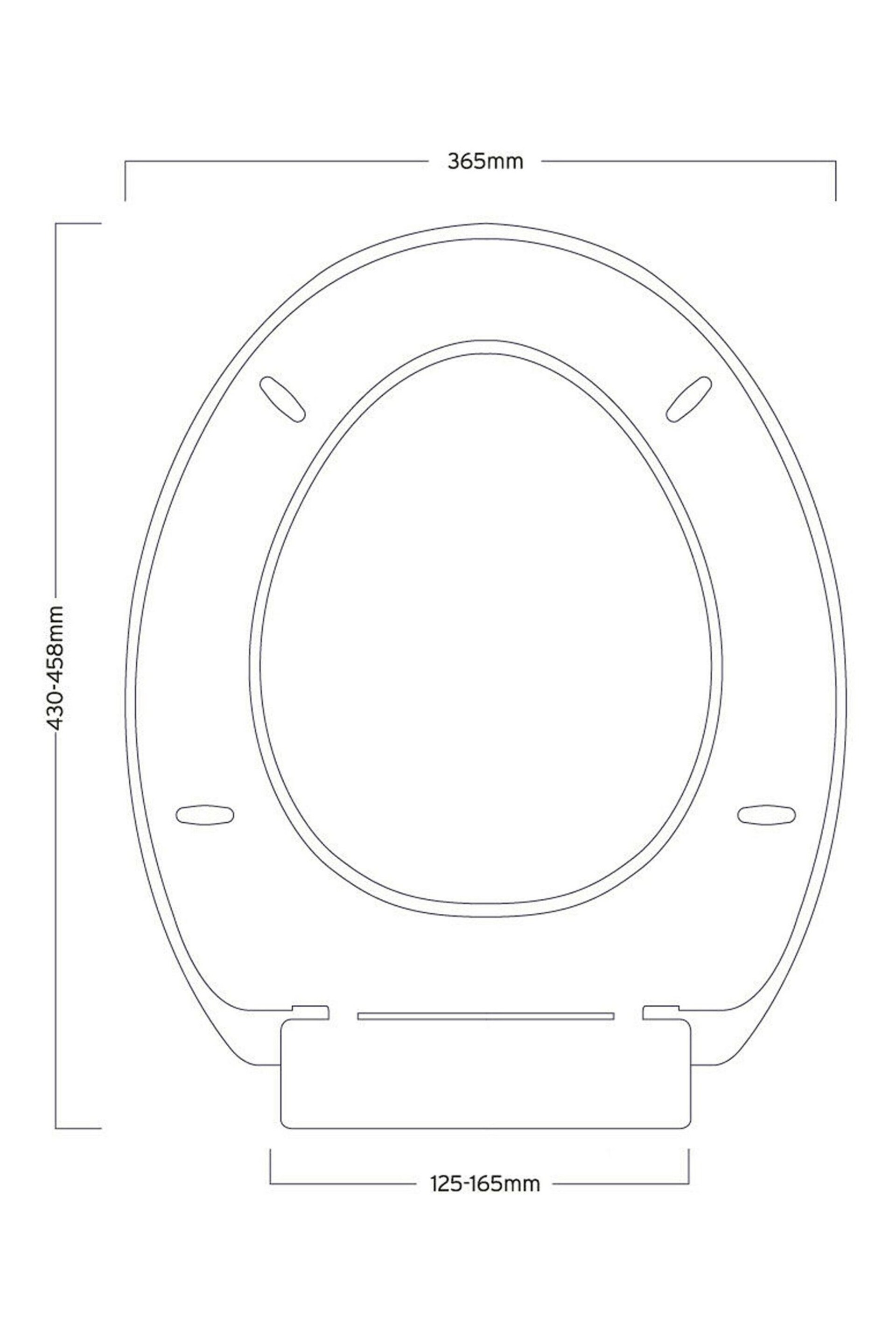 Showerdrape White Seville Soft Close Toilet Seat - Image 3 of 3