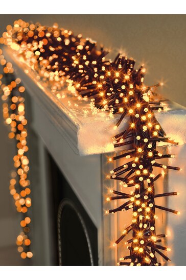 Premier Decorations Ltd Gold LED Clusters With Timer Christmas Lights