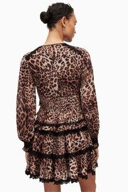 AllSaints Brown Zora Evita Dress - Image 2 of 6