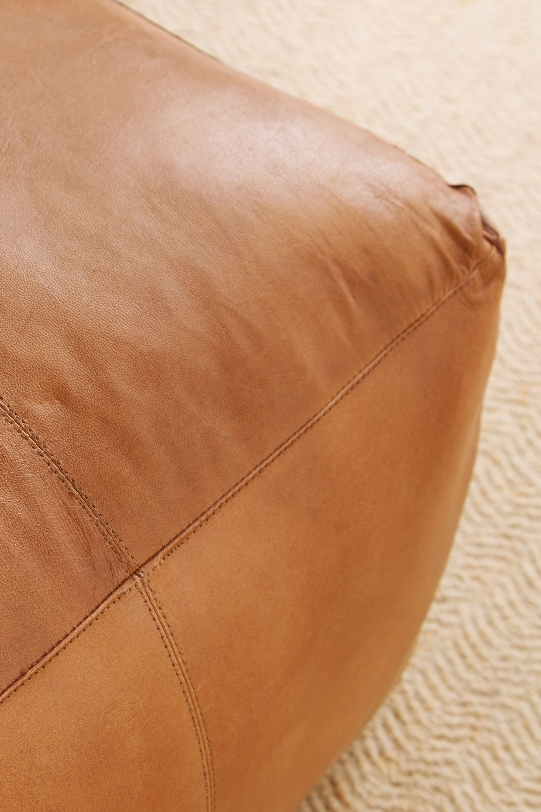 Leather clearance pouffe next