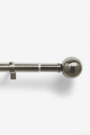 Pewter Grey Ball Finial Extendable Curtain 35mm Pole Kit - Image 6 of 7