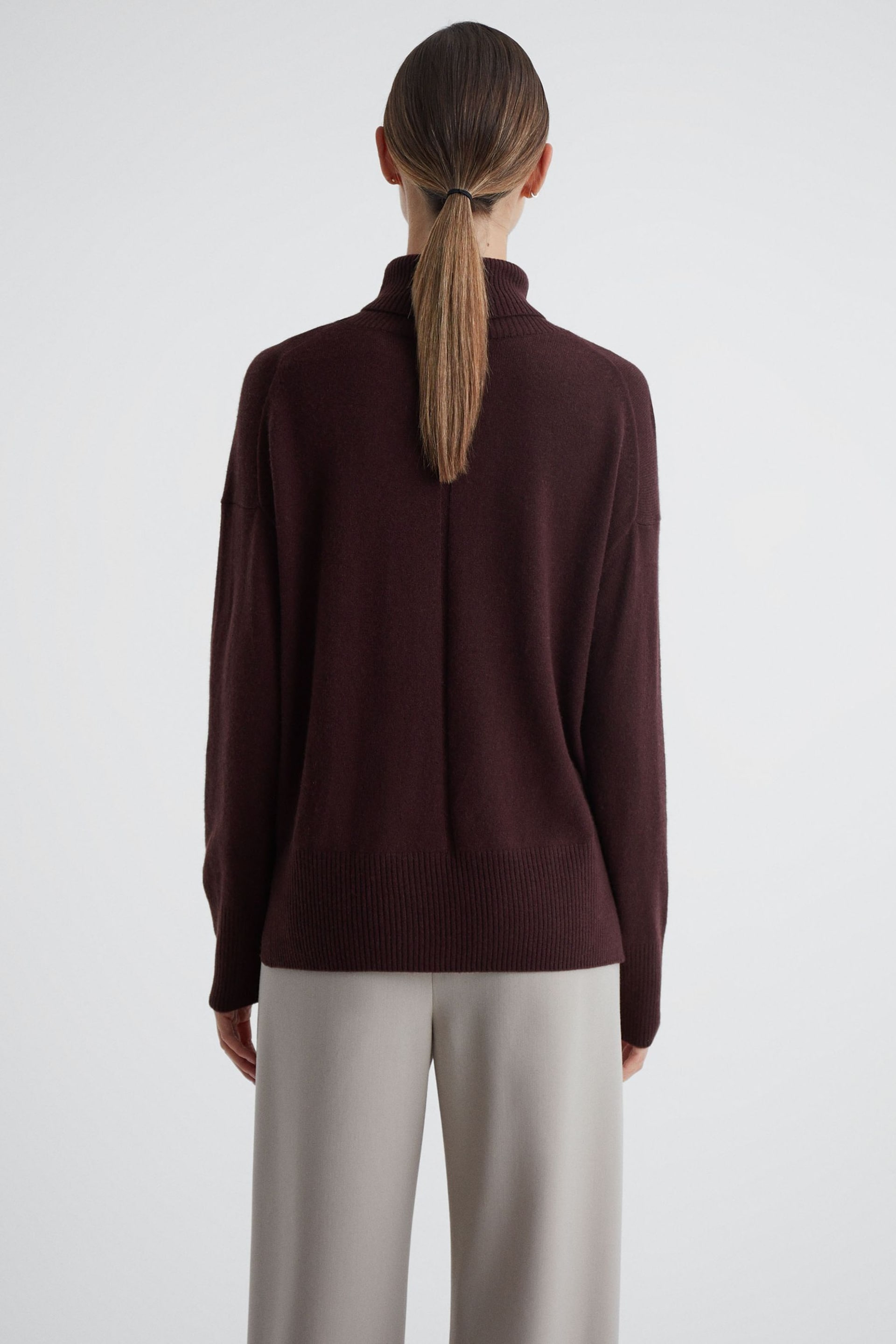 Reiss Berry Alexis Wool Blend Roll Neck Jumper - Image 5 of 5
