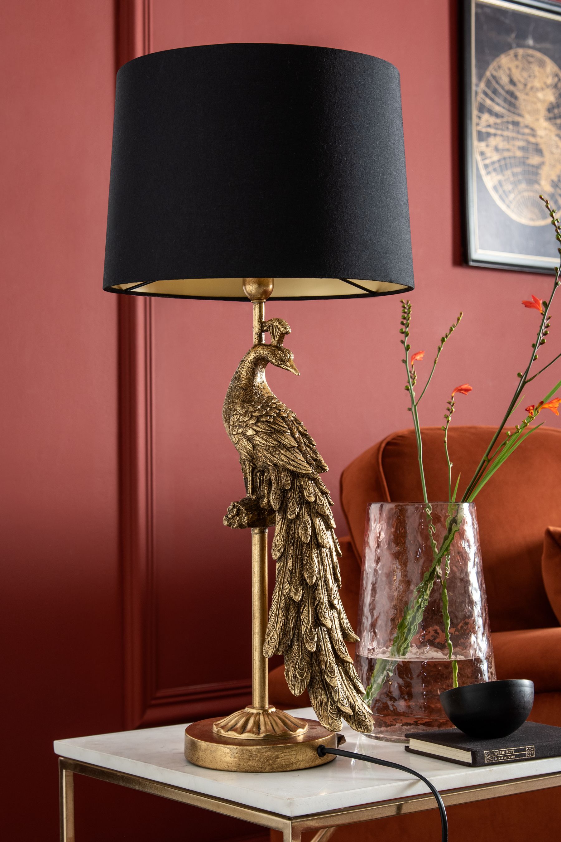 Black and new arrivals gold bedside lamp