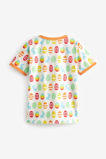 Little Bird by Jools Oliver Ecru Short Sleeve Raglan Super Eggcited Easter T-Shirt